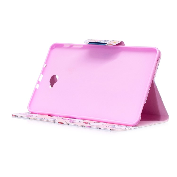 Patterned Leather Smart Cover Case for Samsung Galaxy Tab A 10.1 (2016) - Unicorns and Cloud-5