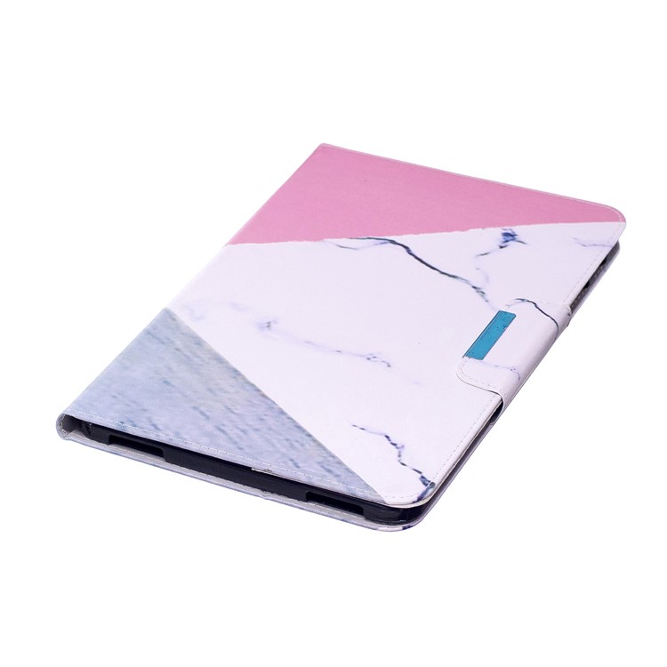 Patterned Leather Protection Smart Cover Shell for Samsung Galaxy Tab A 10.1 (2016) - Triangle and Marble Grain-6