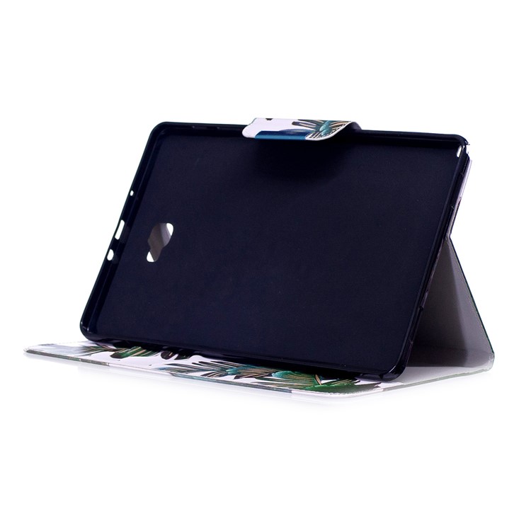 Patterned Leather Stand Smart Tablet Cover for Samsung Galaxy Tab A 10.1 (2016) with S Pen P580 P585 - Banana Leaves-6