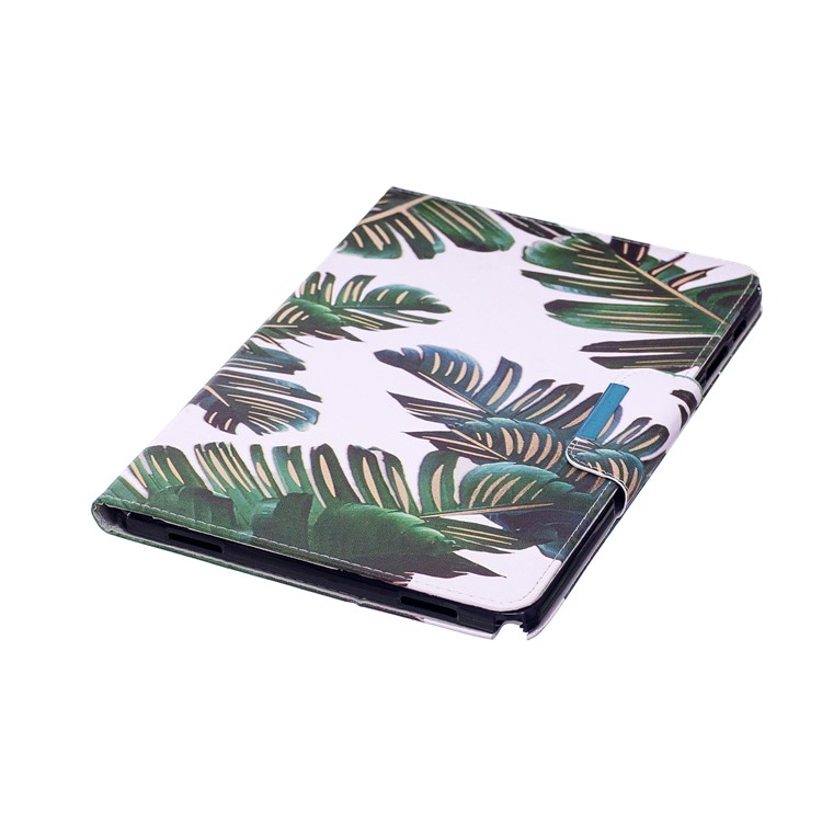 Patterned Leather Stand Smart Tablet Cover for Samsung Galaxy Tab A 10.1 (2016) with S Pen P580 P585 - Banana Leaves-7