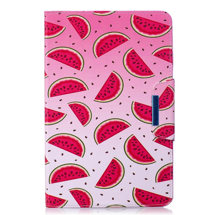 

Patterned Leather Wallet Smart Shell for Samsung Galaxy Tab A 10.1 (2016) with S Pen P580 P585 - Watermelon Slices