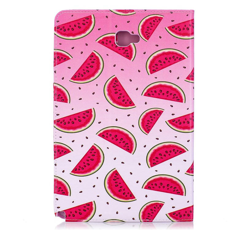 Patterned Leather Wallet Smart Shell for Samsung Galaxy Tab A 10.1 (2016) with S Pen P580 P585 - Watermelon Slices-2