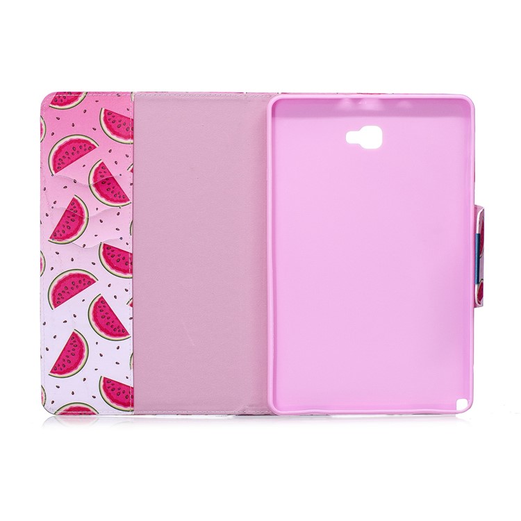 Patterned Leather Wallet Smart Shell for Samsung Galaxy Tab A 10.1 (2016) with S Pen P580 P585 - Watermelon Slices-3