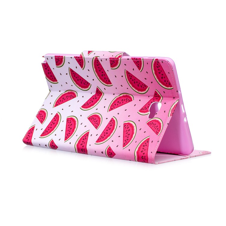 Patterned Leather Wallet Smart Shell for Samsung Galaxy Tab A 10.1 (2016) with S Pen P580 P585 - Watermelon Slices-4