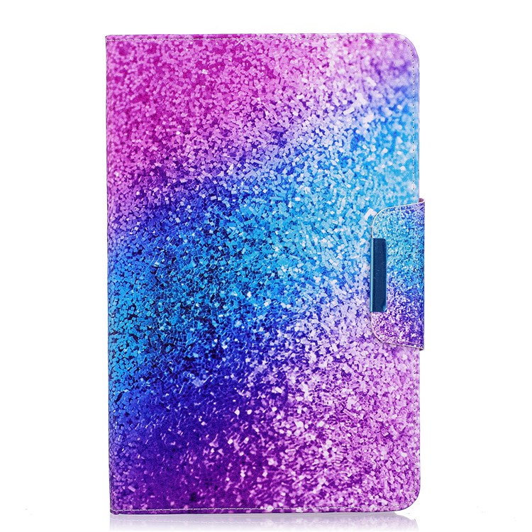 Patterned Leather Wallet Smart Protective Case for Samsung Galaxy Tab A 10.1 (2016) with S Pen P580 P585 - Colorful Glitter Pattern-1