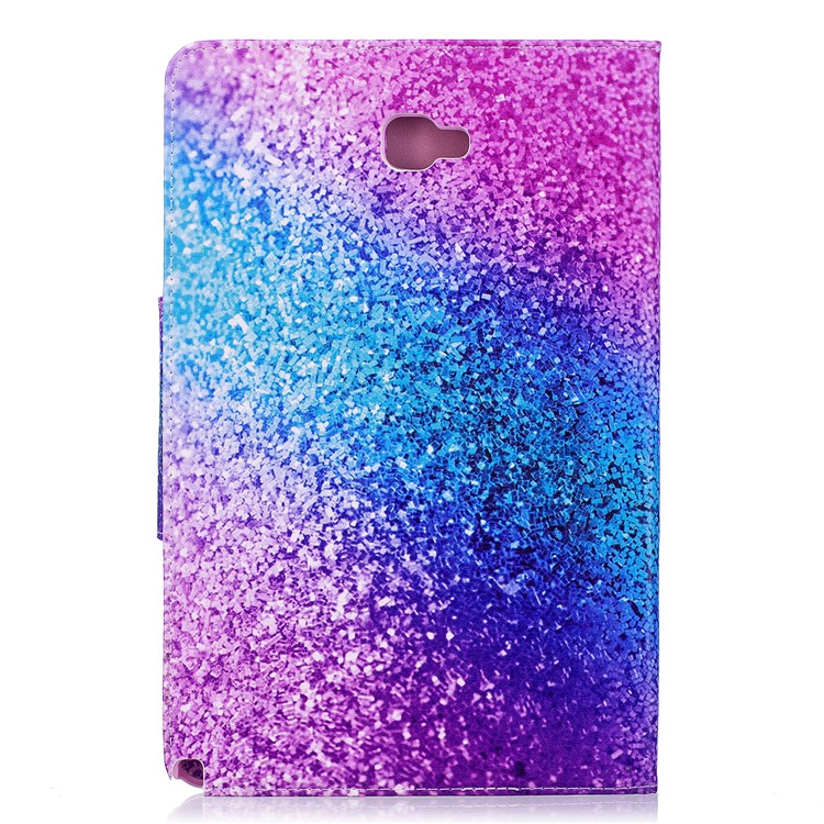 Patterned Leather Wallet Smart Protective Case for Samsung Galaxy Tab A 10.1 (2016) with S Pen P580 P585 - Colorful Glitter Pattern-3