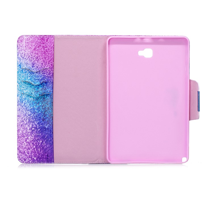 Patterned Leather Wallet Smart Protective Case for Samsung Galaxy Tab A 10.1 (2016) with S Pen P580 P585 - Colorful Glitter Pattern-4