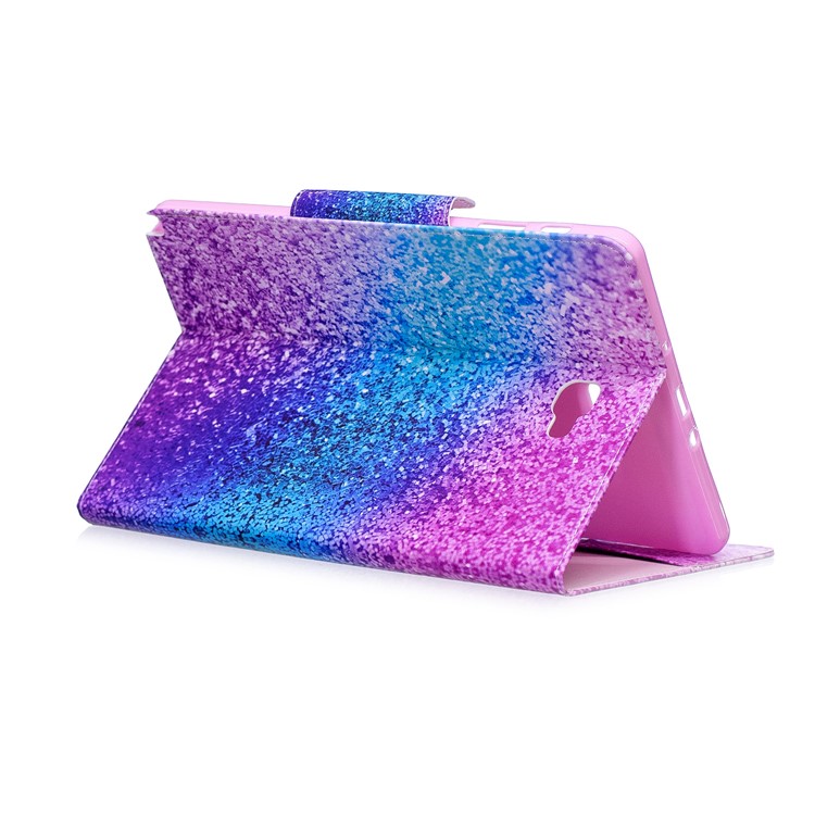 Patterned Leather Wallet Smart Protective Case for Samsung Galaxy Tab A 10.1 (2016) with S Pen P580 P585 - Colorful Glitter Pattern-5