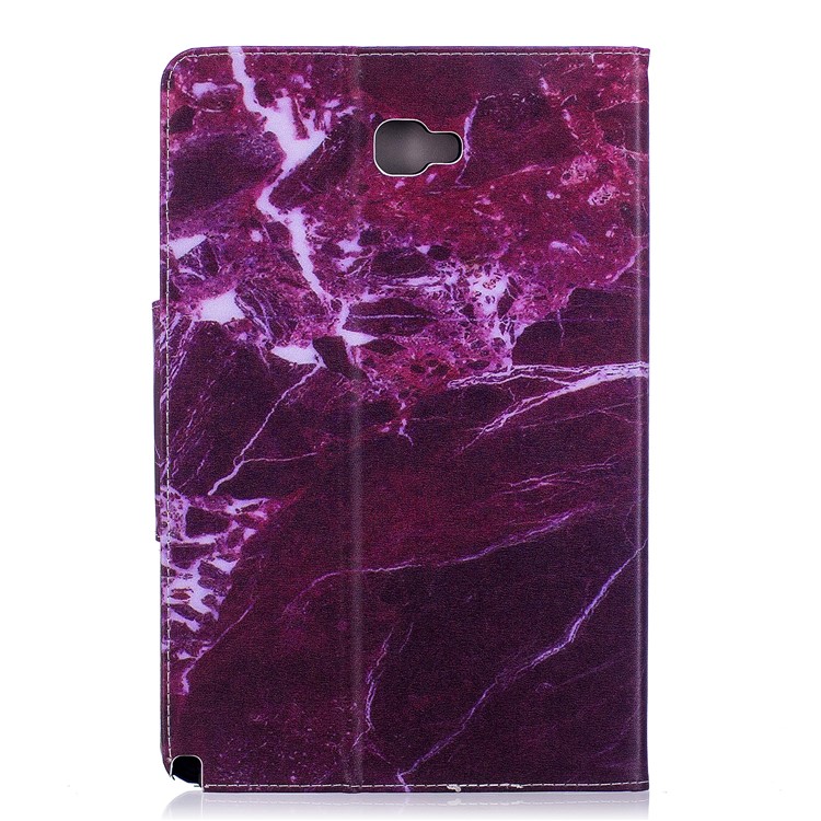 Patterned Leather Smart Stand Flip Casing for Samsung Galaxy Tab A 10.1 (2016) with S Pen P580 P585 - Marble Grain-2