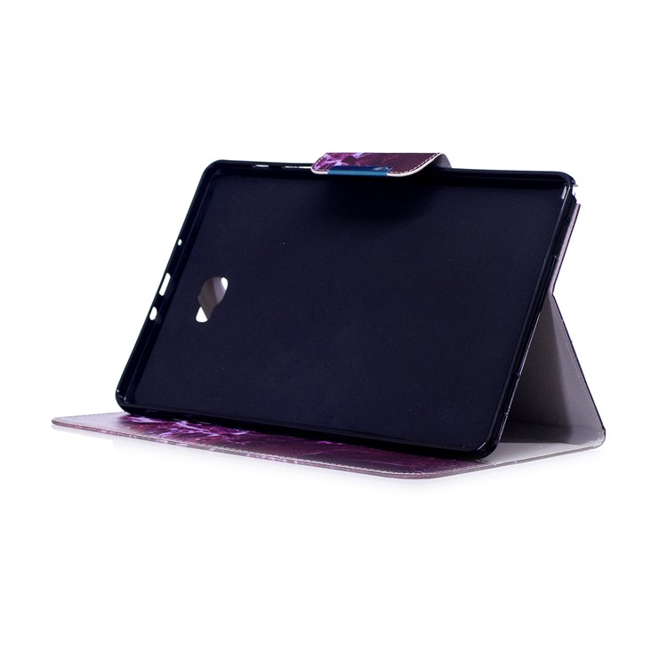 Patterned Leather Smart Stand Flip Casing for Samsung Galaxy Tab A 10.1 (2016) with S Pen P580 P585 - Marble Grain-5