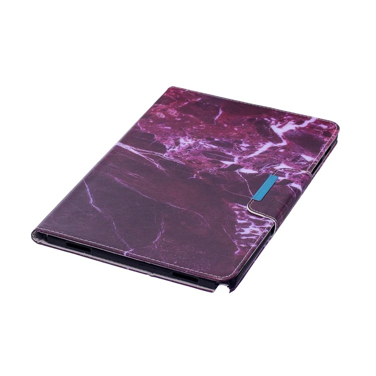 Patterned Leather Smart Stand Flip Casing for Samsung Galaxy Tab A 10.1 (2016) with S Pen P580 P585 - Marble Grain-6