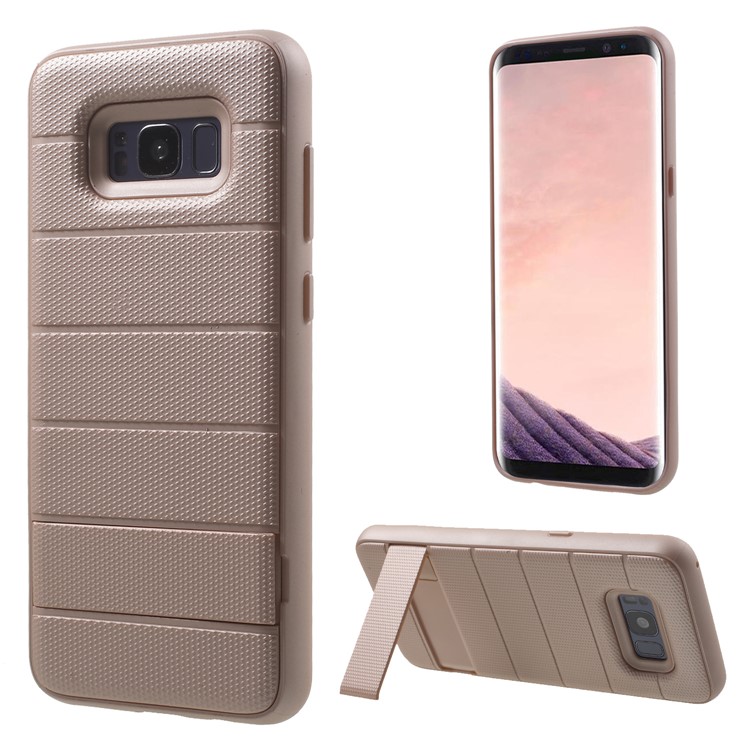 Cool Armor PC + TPU Hybrid Case with Invisible Kickstand for Samsung Galaxy S8 SM-G950 - Rose Gold-1