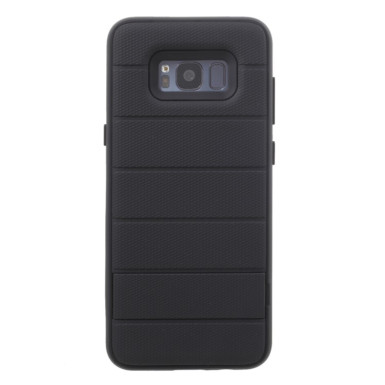 Cool Armor PC + TPU Hybrid Cover with Invisible Kickstand for Samsung Galaxy S8 SM-G950 - Black-1