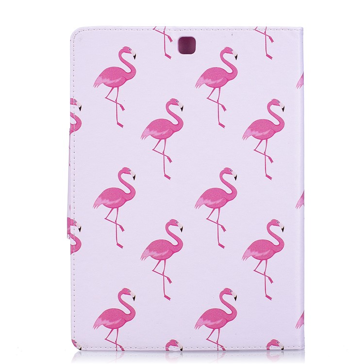 Patterned Leather Stand Smart Tablet Cover for Samsung Galaxy Tab S2 9.7 T810 T815 - Flamingos-3