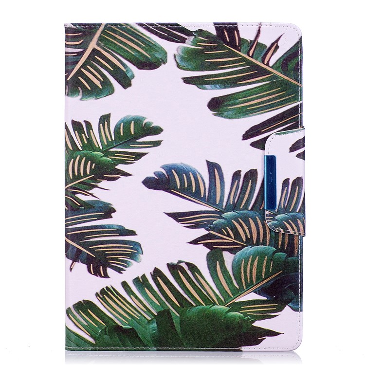 Patterned Leather Stand Smart Tablet Shell for Samsung Galaxy Tab S2 9.7 T810 T815 - Banana Leaves-1
