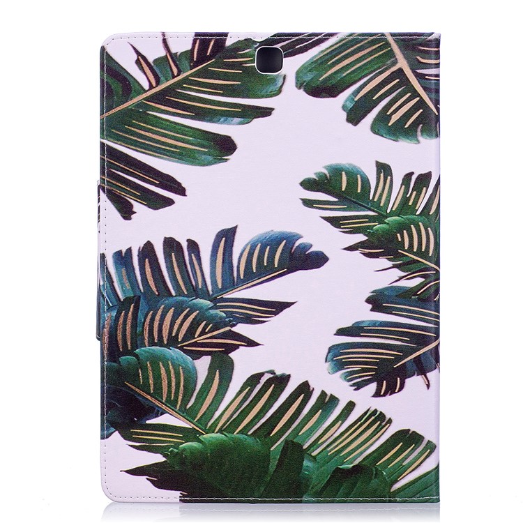 Patterned Leather Stand Smart Tablet Shell for Samsung Galaxy Tab S2 9.7 T810 T815 - Banana Leaves-2