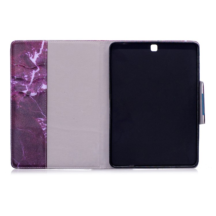 Patterned Leather Stand Smart Casing Cover for Samsung Galaxy Tab S2 9.7 T810 T815 - Marble Grain-3
