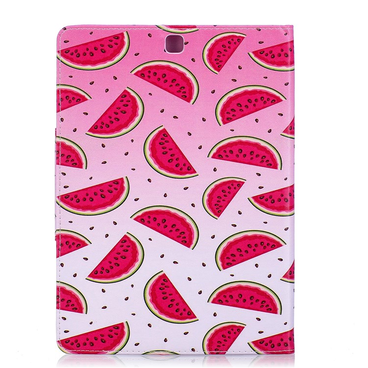 Patterned Leather Stand Wallet Smart Shell for Samsung Galaxy Tab S2 9.7 T810 T815 - Watermelon Slices-2