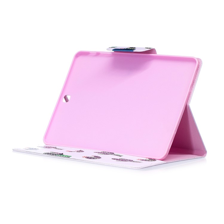 Patterned Leather Stand Wallet Smart Cover for Samsung Galaxy Tab S2 9.7 T810 T815 - Cartoon Cactus-5