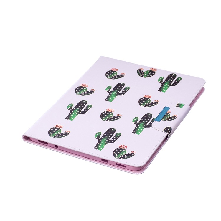 Patterned Leather Stand Wallet Smart Cover for Samsung Galaxy Tab S2 9.7 T810 T815 - Cartoon Cactus-6