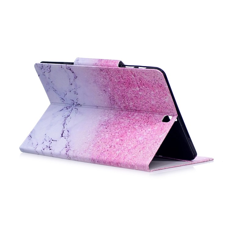 Patterned Leather Stand Wallet Smart Case for Samsung Galaxy Tab S2 9.7 T810 T815 - Marble Grain and Glitter Pattern-4