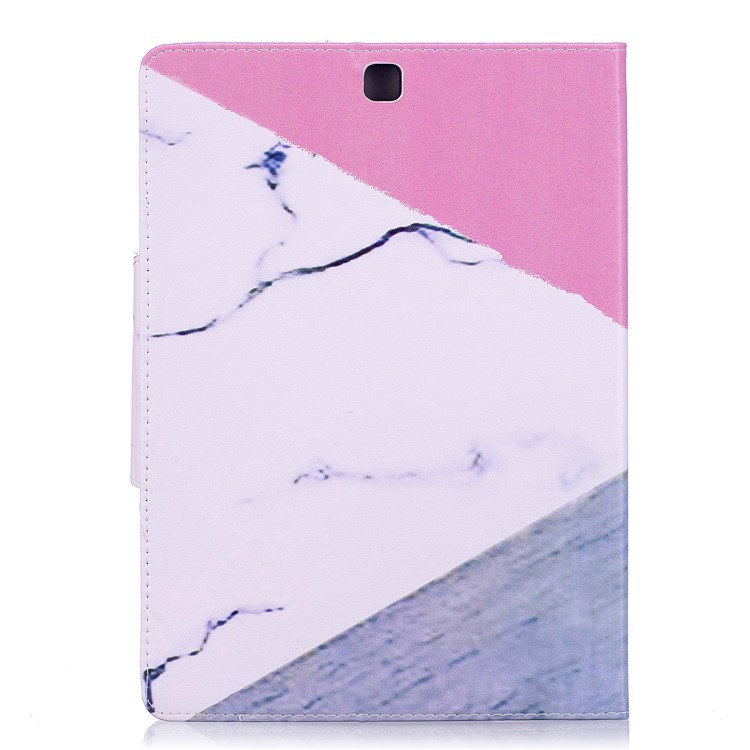 Patterned Leather Stand Smart Protection Cover for Samsung Galaxy Tab S2 9.7 T810 T815 - Triangle and Marble Grain-2