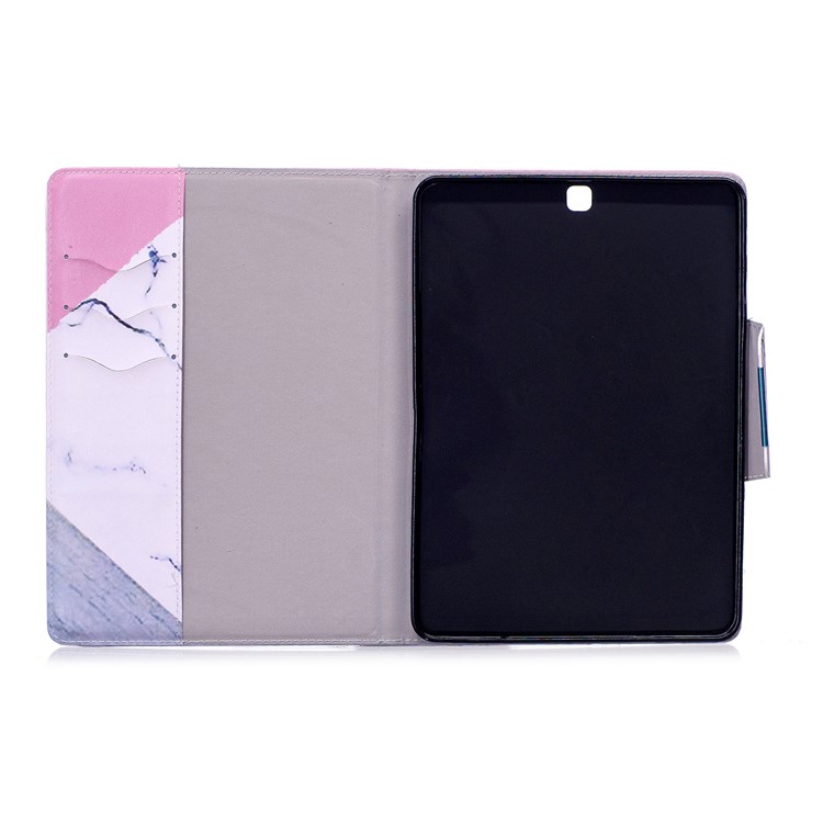 Patterned Leather Stand Smart Protection Cover for Samsung Galaxy Tab S2 9.7 T810 T815 - Triangle and Marble Grain-3
