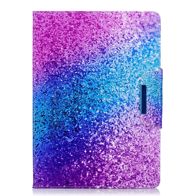 Patterned Leather Wallet Smart Protection Cover for Samsung Galaxy Tab S2 9.7 T810 T815 - Colorful Glitter Pattern-1