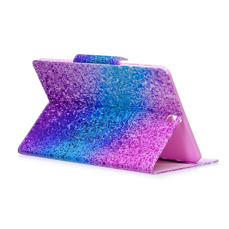 Patterned Leather Wallet Smart Protection Cover for Samsung Galaxy Tab S2 9.7 T810 T815 - Colorful Glitter Pattern-4