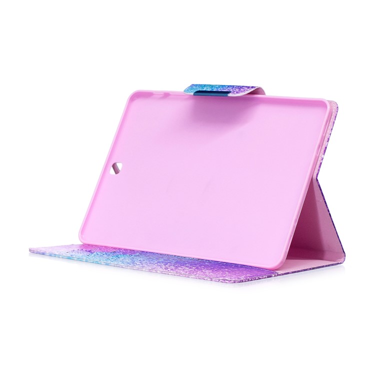 Patterned Leather Wallet Smart Protection Cover for Samsung Galaxy Tab S2 9.7 T810 T815 - Colorful Glitter Pattern-5