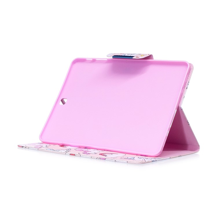 Patterned Leather Smart Stand Flip Cover for Samsung Galaxy Tab S2 9.7 T810 T815 - Unicorns and Cloud-5