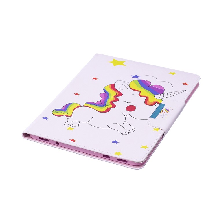 Patterned Leather Stand Smart Case Wallet for Samsung Galaxy Tab S2 9.7 T810 T815 - Shy Unicorn-6