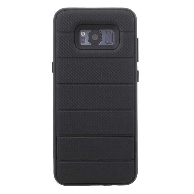 Cool Armor PC + TPU Hybrid Cover with Invisible Kickstand for Samsung Galaxy S8 Plus SM-G955 - Black-1