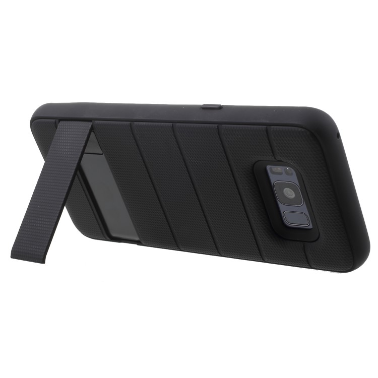 Cool Armor PC + TPU Hybrid Cover with Invisible Kickstand for Samsung Galaxy S8 Plus SM-G955 - Black-5