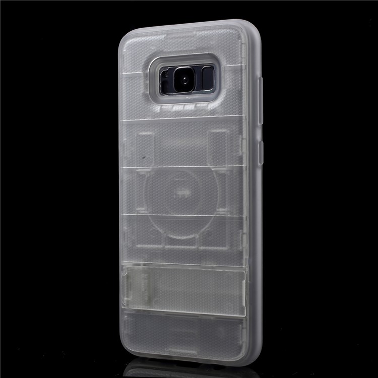 Cool Armor PC + TPU Hybrid Shell with Invisible Kickstand for Samsung Galaxy S8+ SM-G955 - Transparent-1