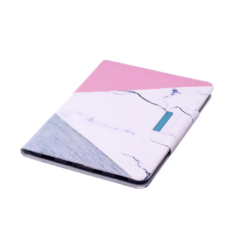 Patterned Leather Wallet Stand Smart Tablet Cover for Samsung Galaxy Tab S2 8.0 T710 T715 - Triangle and Marble Grain-6