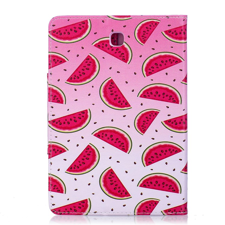 Patterned Leather Wallet Stand Smart Tablet Shell for Samsung Galaxy Tab S2 8.0 T710 T715 - Watermelon Slices-2