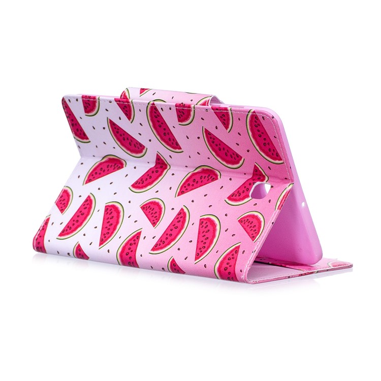 Patterned Leather Wallet Stand Smart Tablet Shell for Samsung Galaxy Tab S2 8.0 T710 T715 - Watermelon Slices-4
