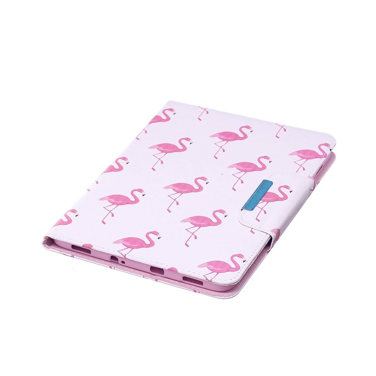 Patterned PU Leather Wallet Smart Case with Stand for Samsung Galaxy Tab S2 8.0 T710 T715 - Flamingos-6