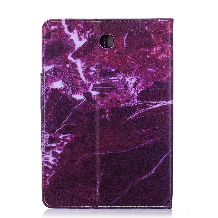 Patterned PU Leather Wallet Smart Cover with Stand for Samsung Galaxy Tab S2 8.0 T710 T715 - Marble Grain-2