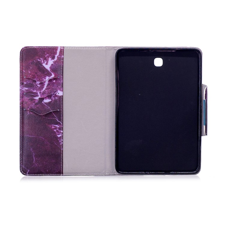 Patterned PU Leather Wallet Smart Cover with Stand for Samsung Galaxy Tab S2 8.0 T710 T715 - Marble Grain-3