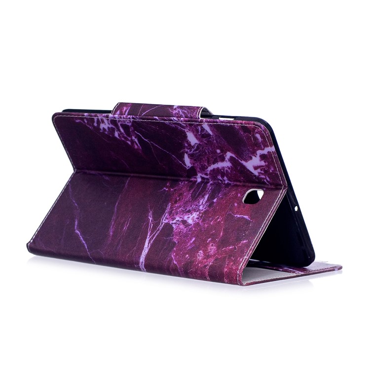 Patterned PU Leather Wallet Smart Cover with Stand for Samsung Galaxy Tab S2 8.0 T710 T715 - Marble Grain-4