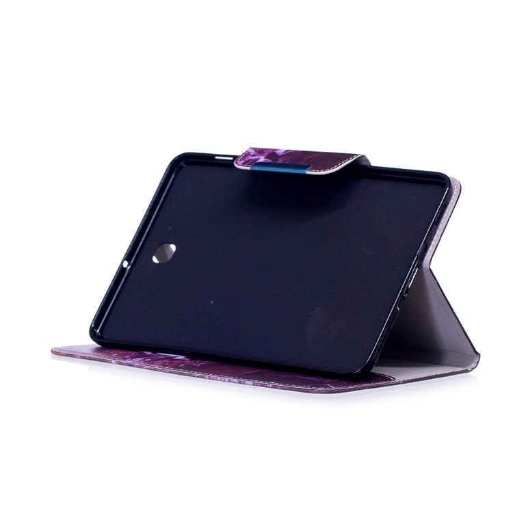 Patterned PU Leather Wallet Smart Cover with Stand for Samsung Galaxy Tab S2 8.0 T710 T715 - Marble Grain-5