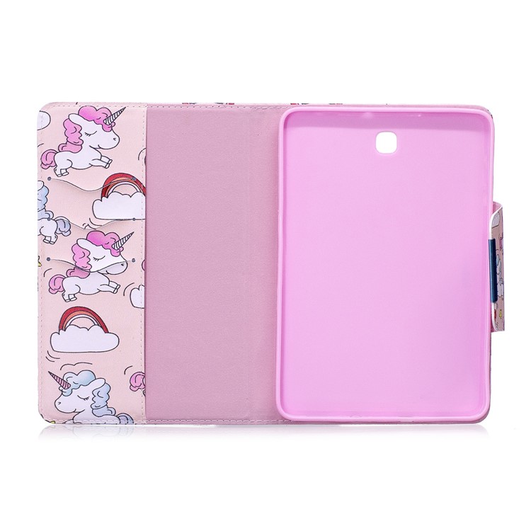 Pattern Printing Leather Protection Smart Case for Samsung Galaxy Tab S2 8.0 T710 T715 - Unicorns and Cloud-3
