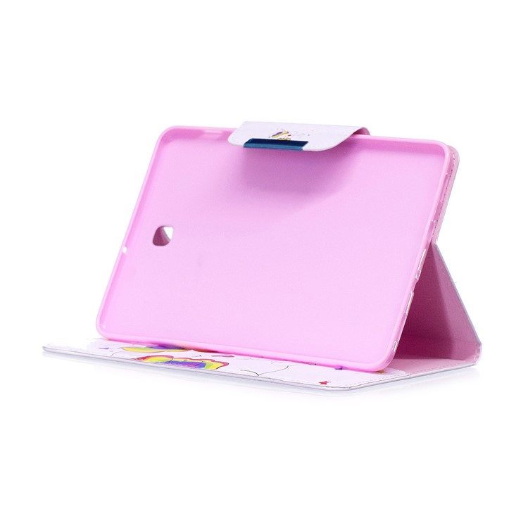 Pattern Printing Leather Protection Smart Cover for Samsung Galaxy Tab S2 8.0 T710 T715 - Shy Unicorn-5