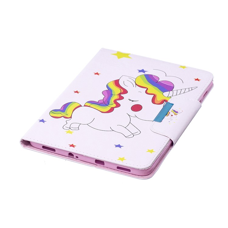 Pattern Printing Leather Protection Smart Cover for Samsung Galaxy Tab S2 8.0 T710 T715 - Shy Unicorn-6