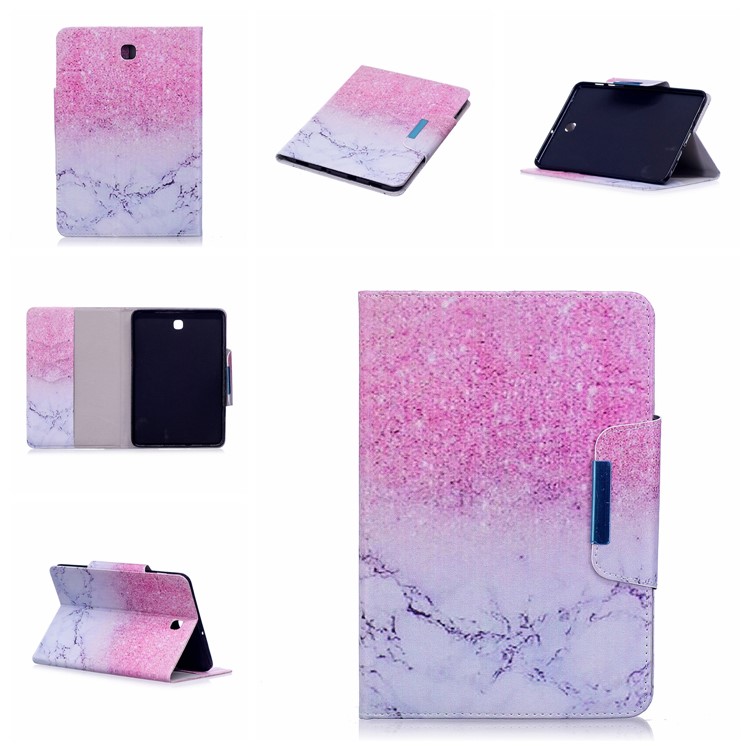 Pattern Printing Leather Protection Smart Shell for Samsung Galaxy Tab S2 8.0 T710 T715 - Marble Grain and Glitter Pattern-7
