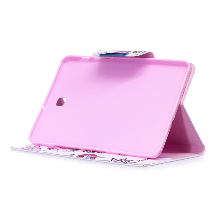 Patterned Leather Wallet Stand Smart Cover Case for Samsung Galaxy Tab S2 8.0 T710 T715 - Girl Gang Elements-5