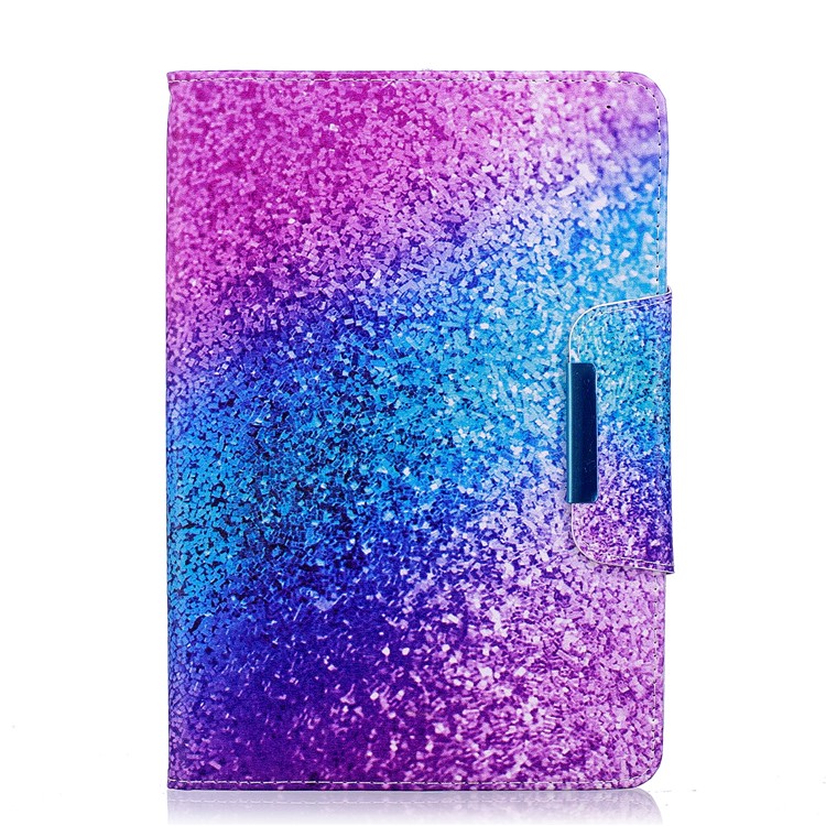 Pattern Printing PU Leather Protection Smart Case Accessory for Samsung Galaxy Tab S2 8.0 T710 T715 - Colorful Glitter Pattern-1