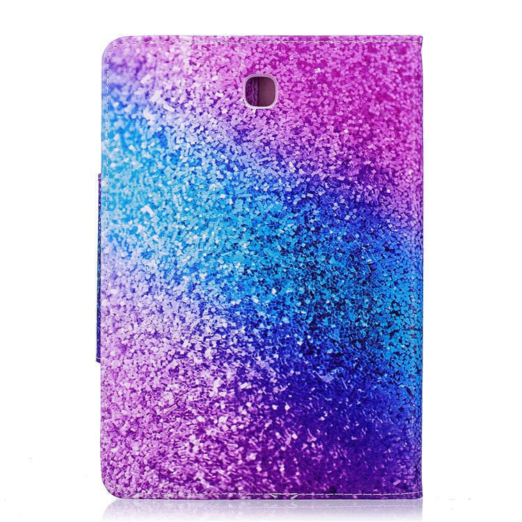 Pattern Printing PU Leather Protection Smart Case Accessory for Samsung Galaxy Tab S2 8.0 T710 T715 - Colorful Glitter Pattern-2